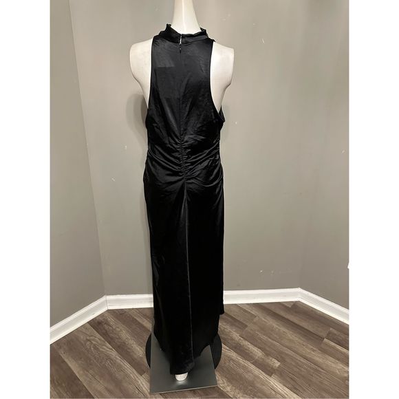 A.L.C. Inez asymmetric ruched satin midi dress - Picture 9 of 11